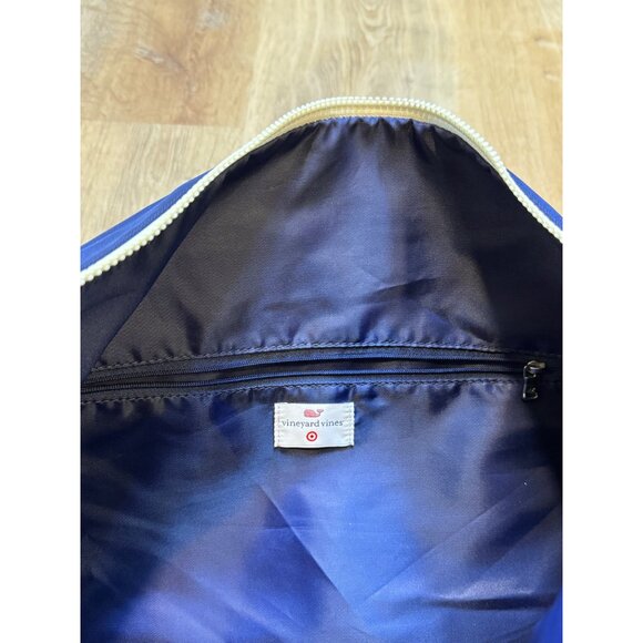 Vineyard Vines x Target Navy Blue Duffel Bag With Adjustable Strap & Zipper Clos - Picture 6 of 6